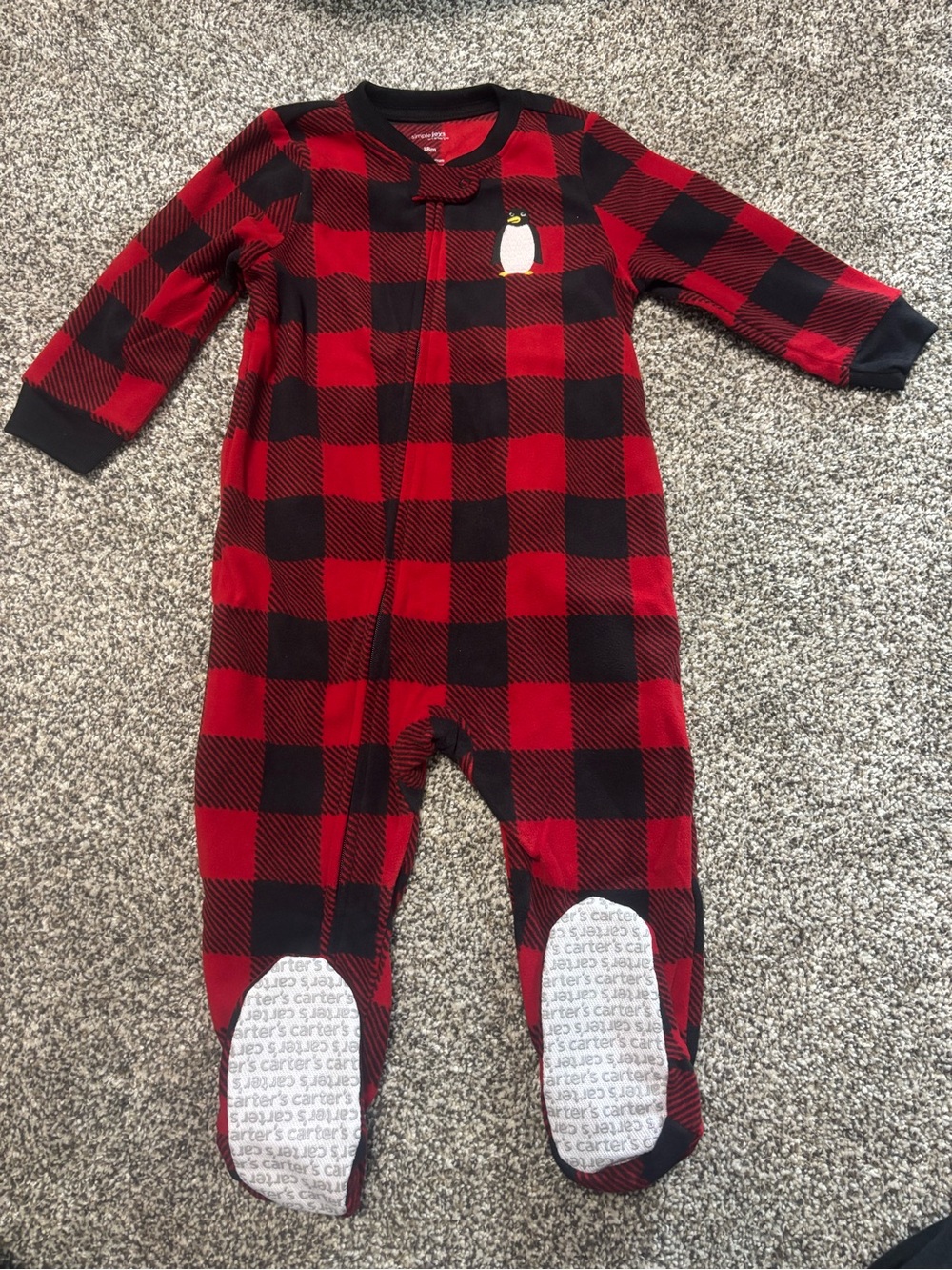 Carter's baby-boys Loose-Fit Fleece Footed Pajamas